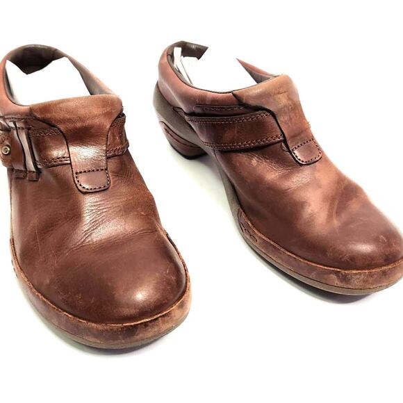 Merrell Luxe Plunge Comfort Mules Size 6.5 Brown Leather Classic Clogs S# J48518 - Picture 1 of 12